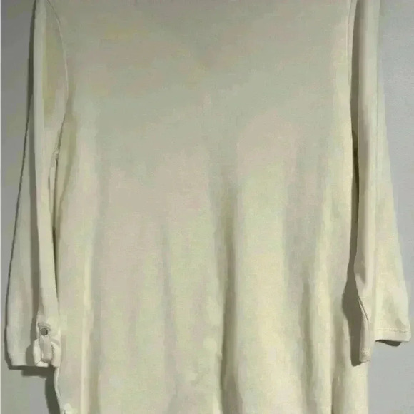 Women’s size L sweater with crochet detail - cream color EUC - Picture 3 of 3